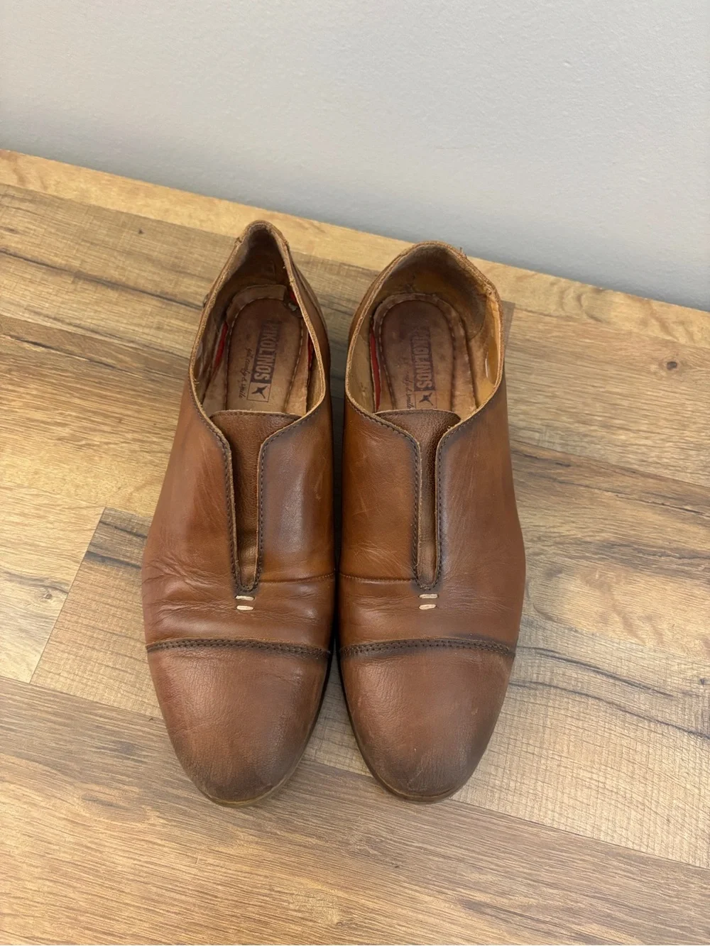 Pikolinos Royal Smart Slip On Cap Toe Leather Oxford Loafer Brown Women’s